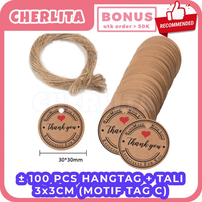 

Hangtag Kue Hang Tag Hampers Thank You Handmade With Love Packaging