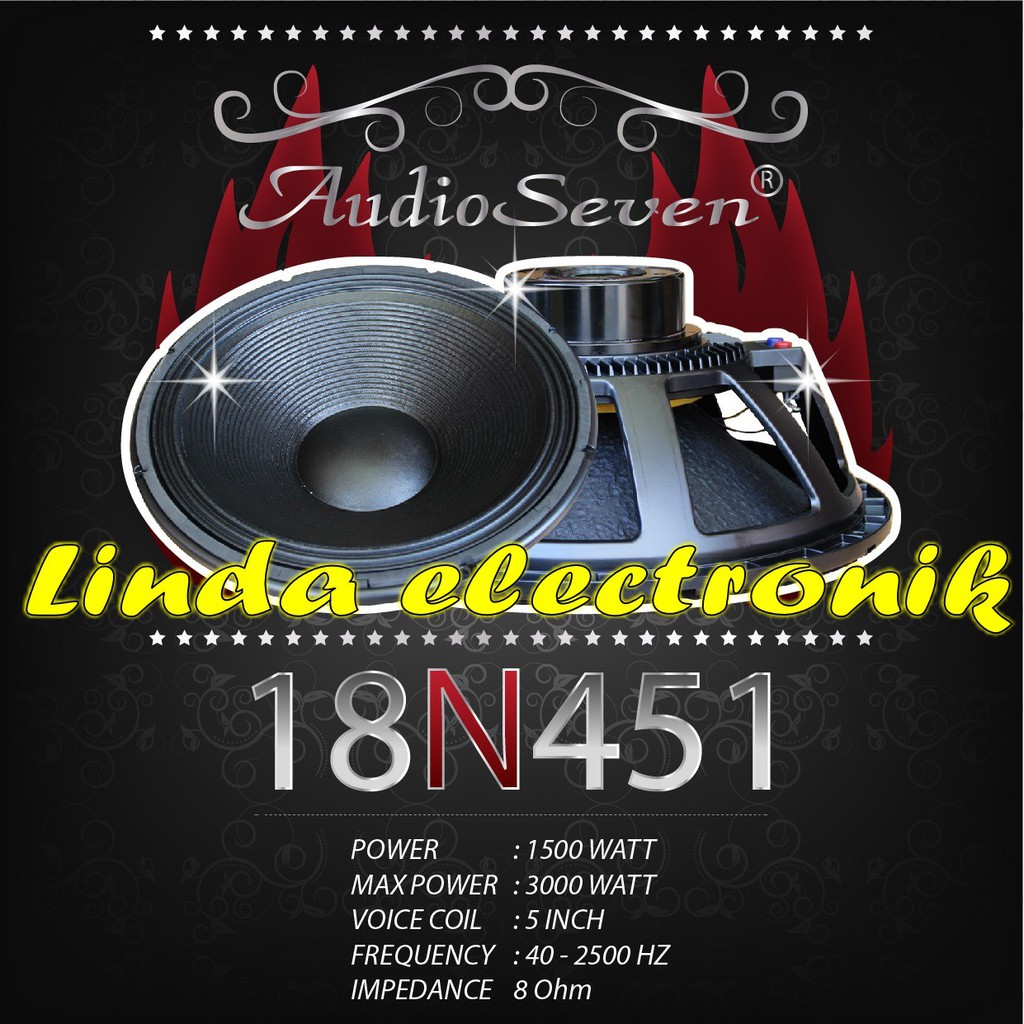 SPEAKER WOOFER AUDIO SEVEN 18 INCH LF18N451 ORIGINAL 18N451