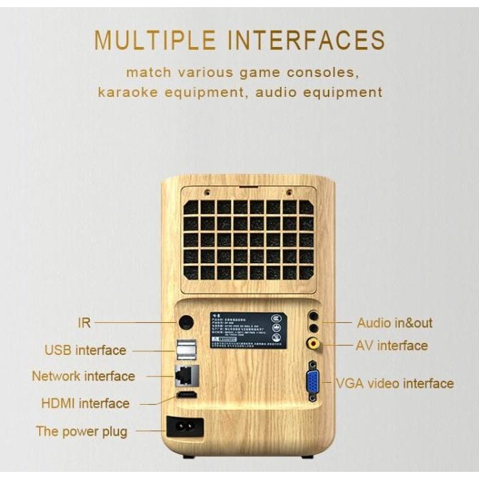New Smart Mini Ezzrale EZH5 Android Bluetooth Speaker Projector ORI