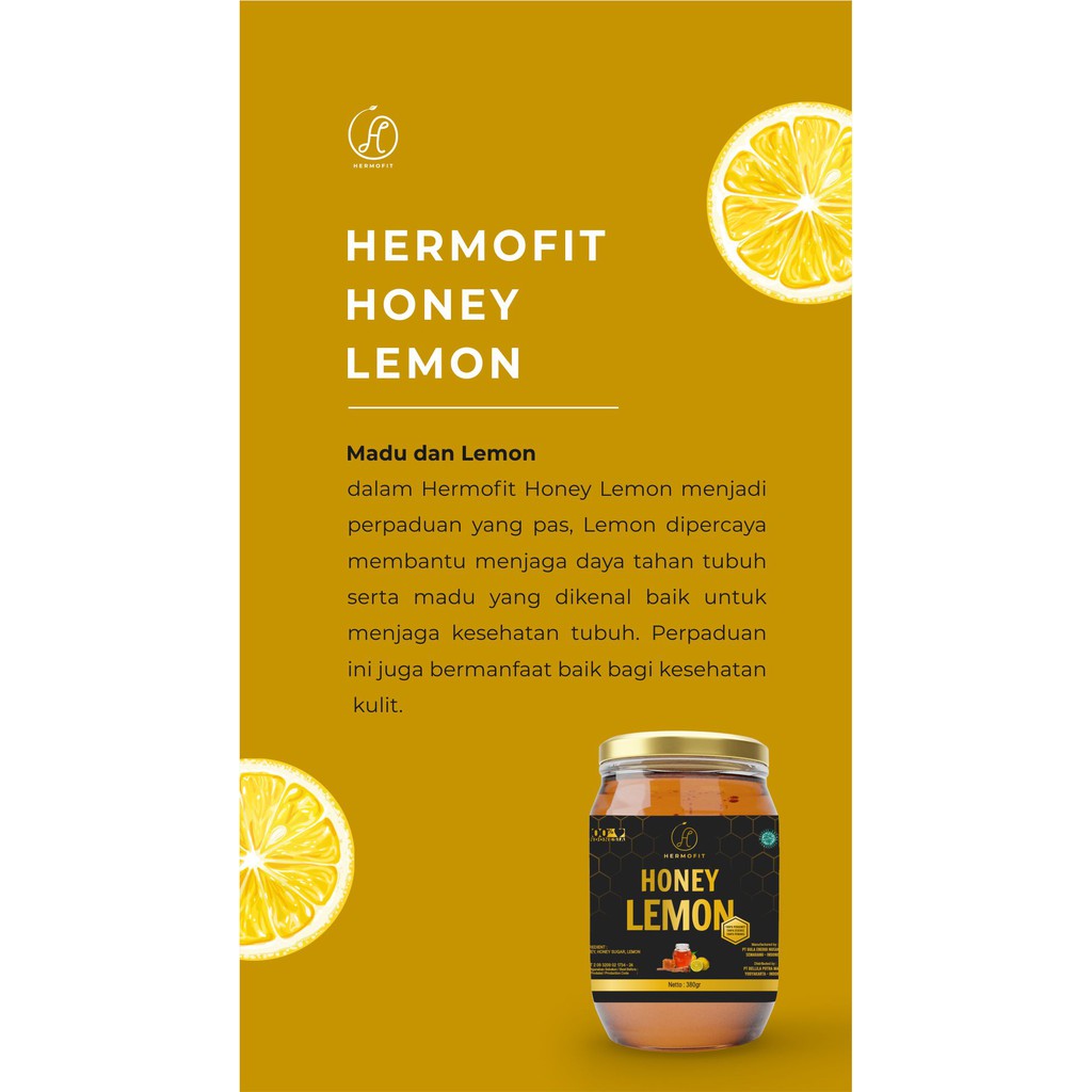 Madu Lemon pelangsing diet alami/Honey lemon anti virus hermofit free sendok ikea