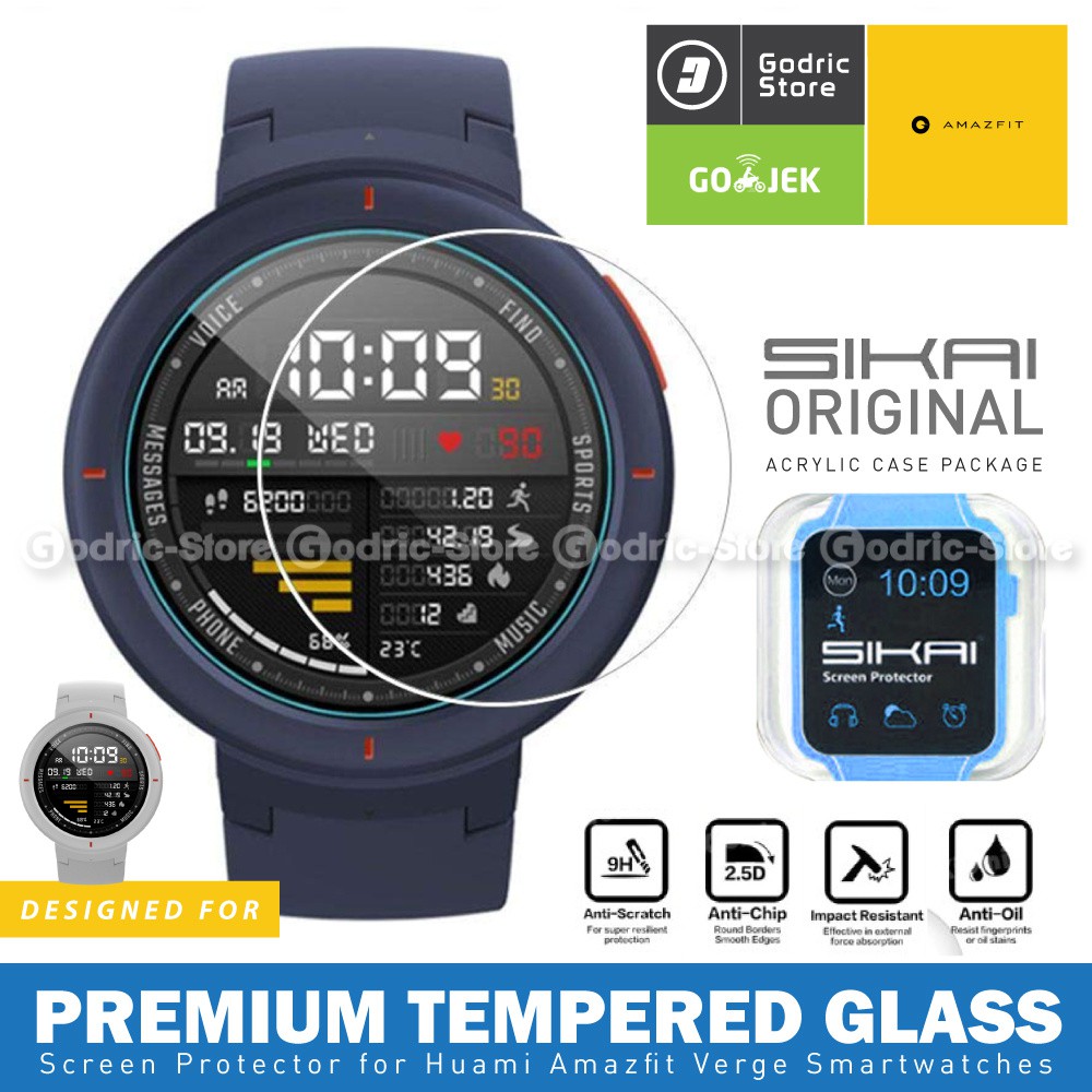 New SIKAI Tempered Glass Anti Gores Screen Guard for Amazfit VERGE / VERGE LITE