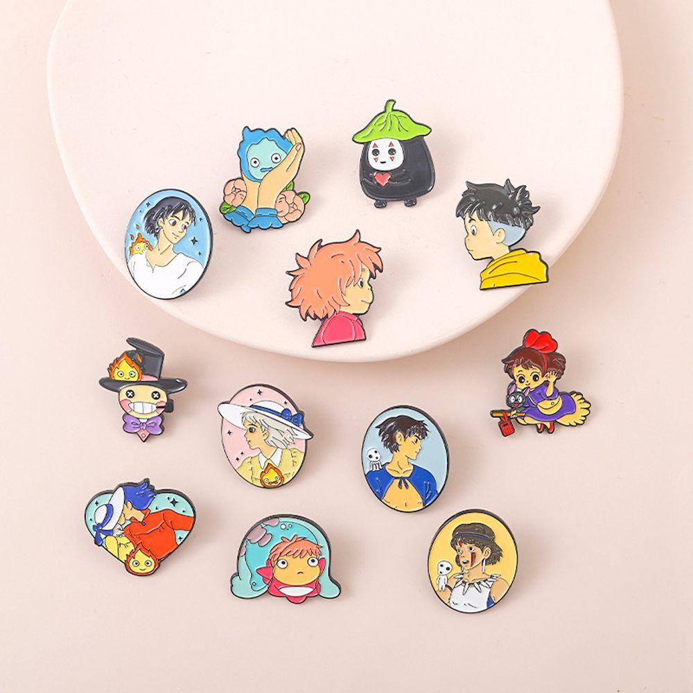 Lanfy Lapel Pin Aksesoris Hadiah Cosplay Ransel Kartun Dekorasi Lencana Anime Film Karakter Badge Pin Anime Badge