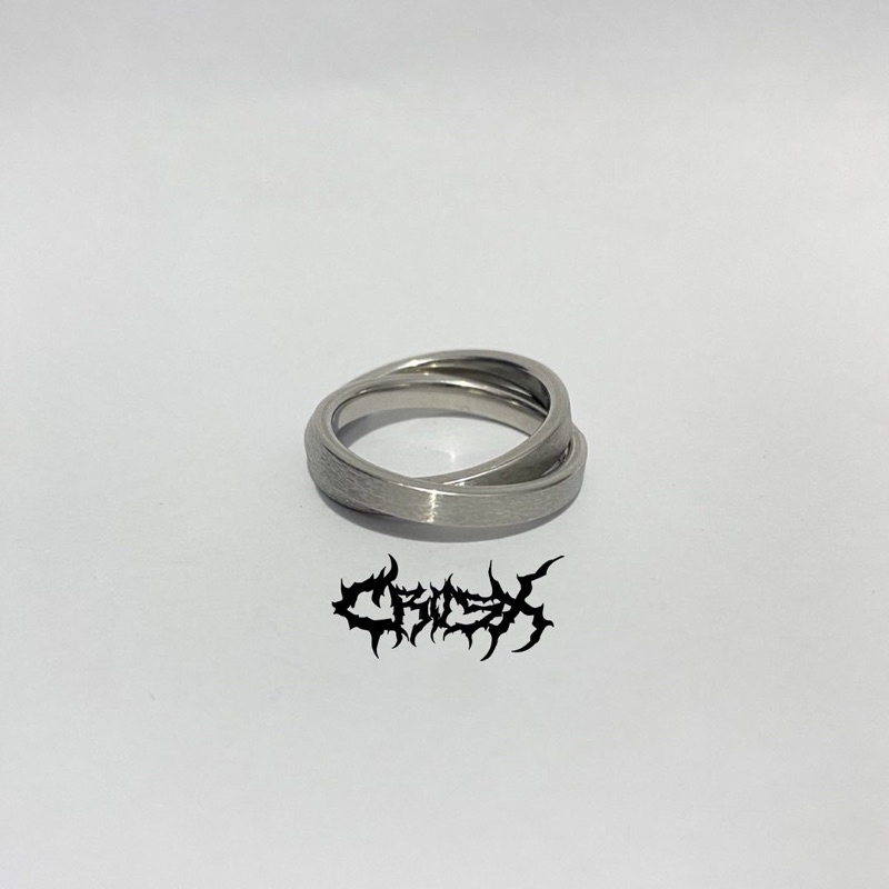 DOUBLE RING / CINCIN DOUBLE SILVER / COUPLE RING CINCIN COUPLE KOREAN STYLE RING CINCIN STYLE KOREA CINCIN AESTHETIC RING CINCIN TITANIUM CINCIN STAINLESS STEEL CINCIN PRIA CINCIN WANITA HIP HOP PUNK RETRO VINTAGE METAL RING