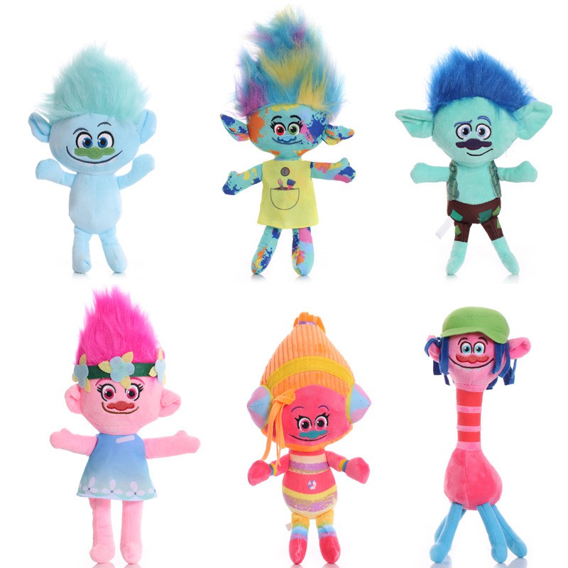 1pc Mainan Boneka Stuffed Plush Trolls Haper Suki Creek Guy Diamond Cooper Pluche Untuk Anak