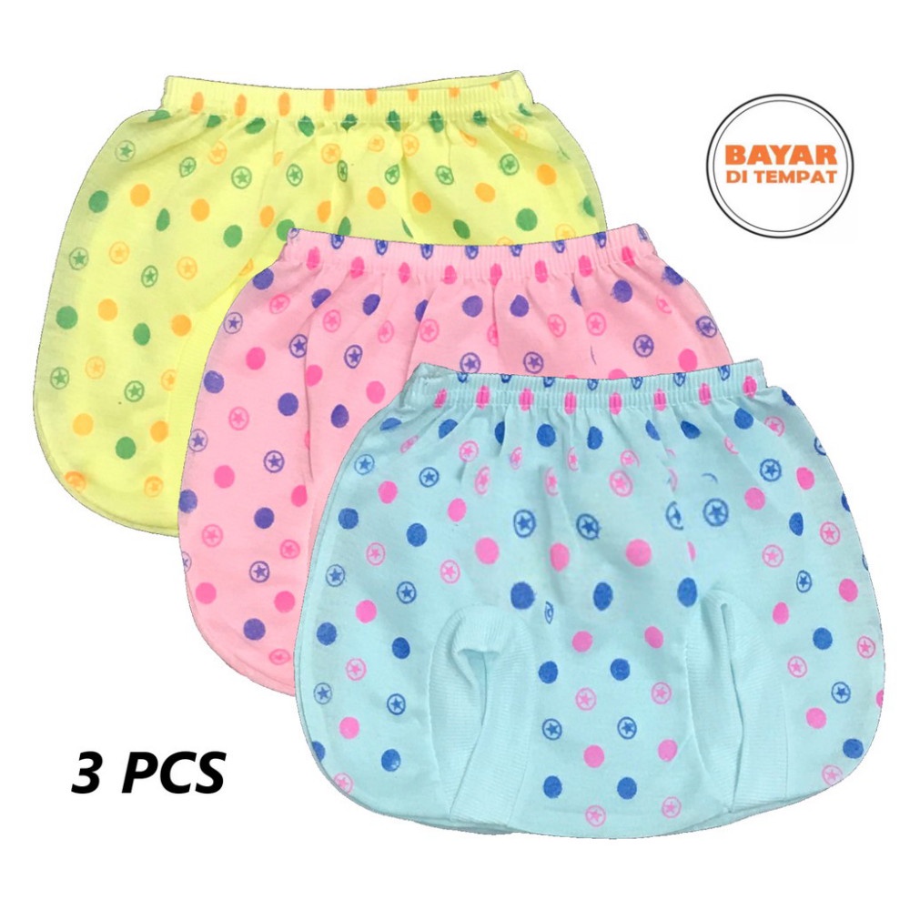 Alecang Store - 3 Pcs Celana Kacamata / POP / Kodok Bayi Laki-Laki/Perempuan Motif BILLAH umur 0-6 bulan