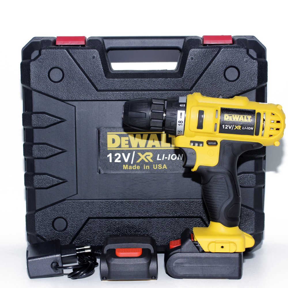 Mesin Bor Dewalt 12V XR Li-Ion Cordless Drill Bor Set Mata DCD700 a