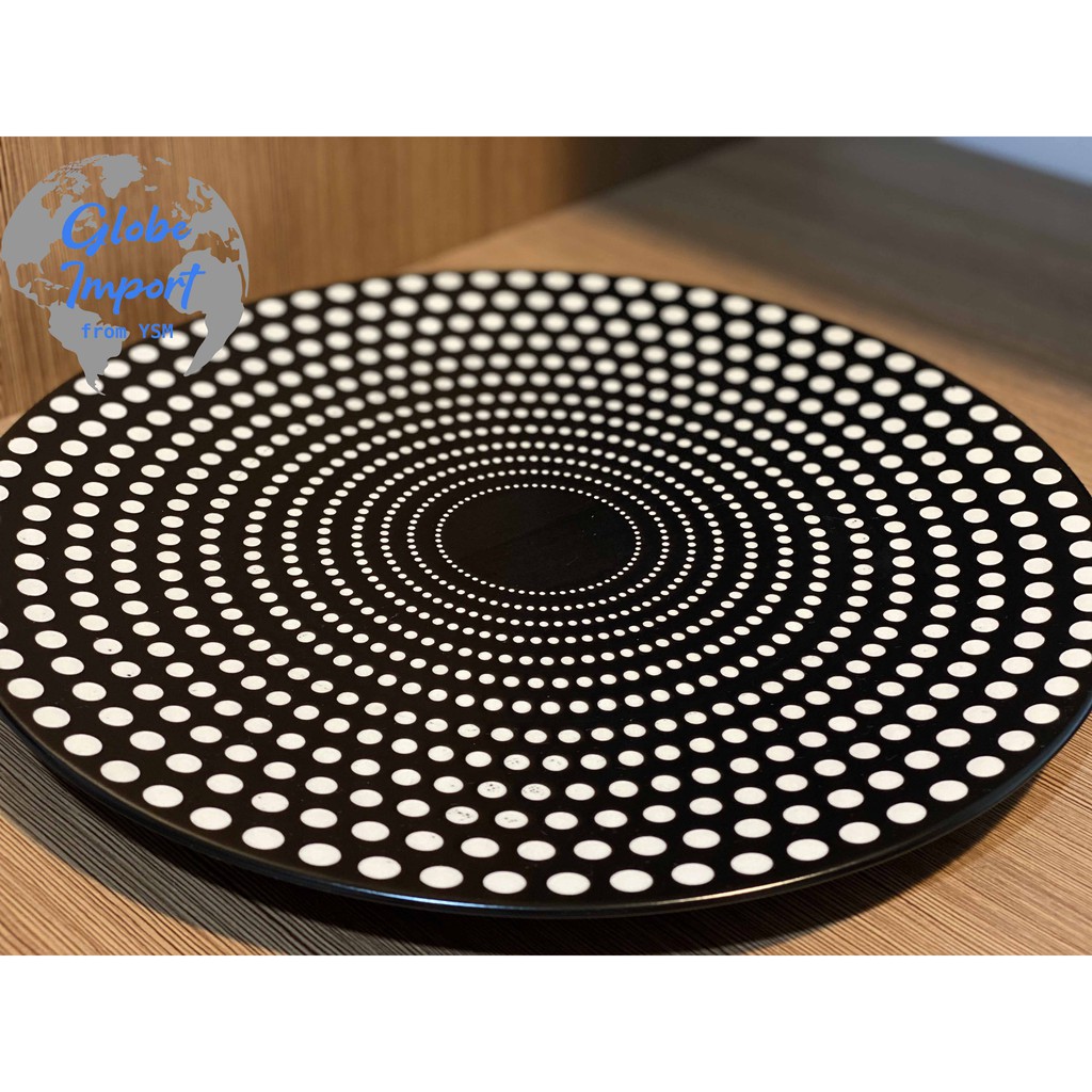 Piring Makan Dinner Plate Large Motif Polkadot Hotel Cafe Restaurant