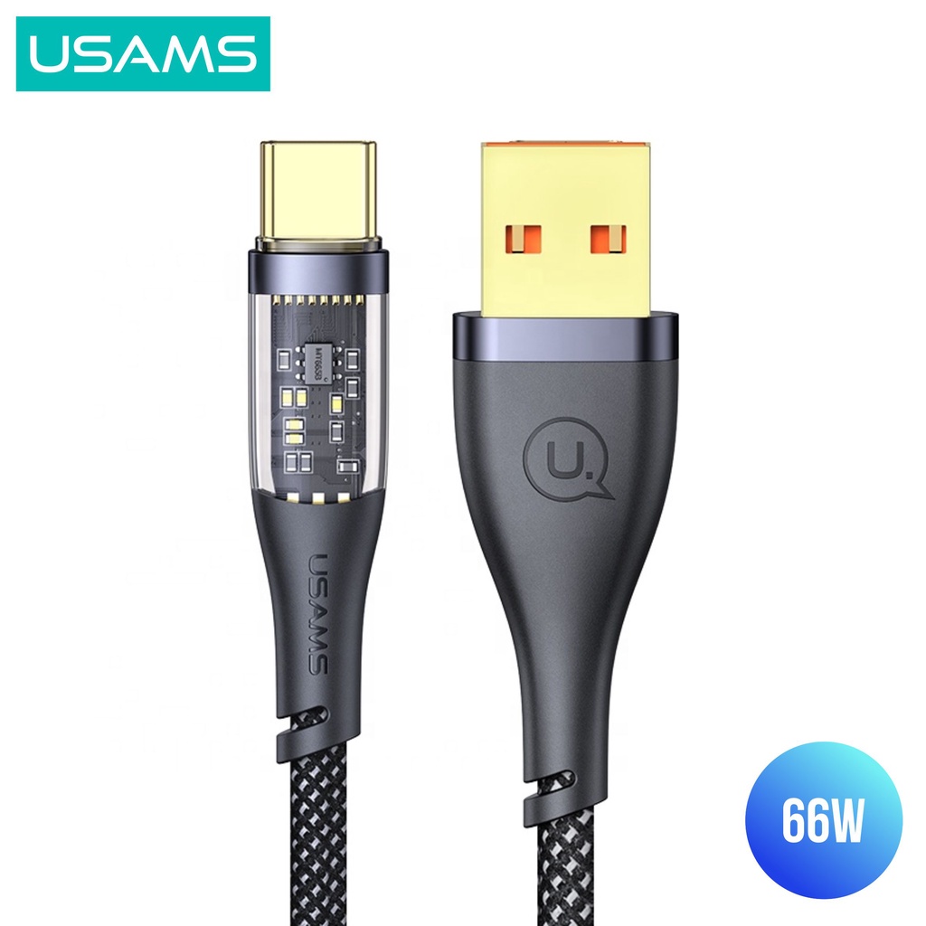 USAMS Icy Series Kabel Data Fast Charging USB to Type C 66W 6A