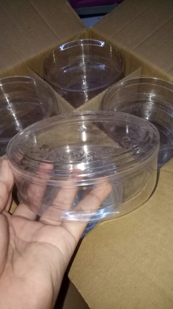 [deastore] 1 Lusin Toples Kue - Toples Nastar Datar - Toples Lebaran -toples Bening 250 Gr