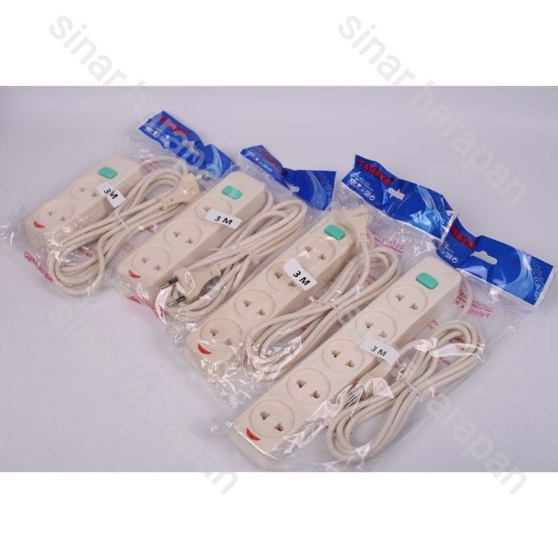 Stop Kontak Kabel 2LB 3LB 4LB 5LB 1.5M 3M/ Stop Kontak Gepeng +Kabel