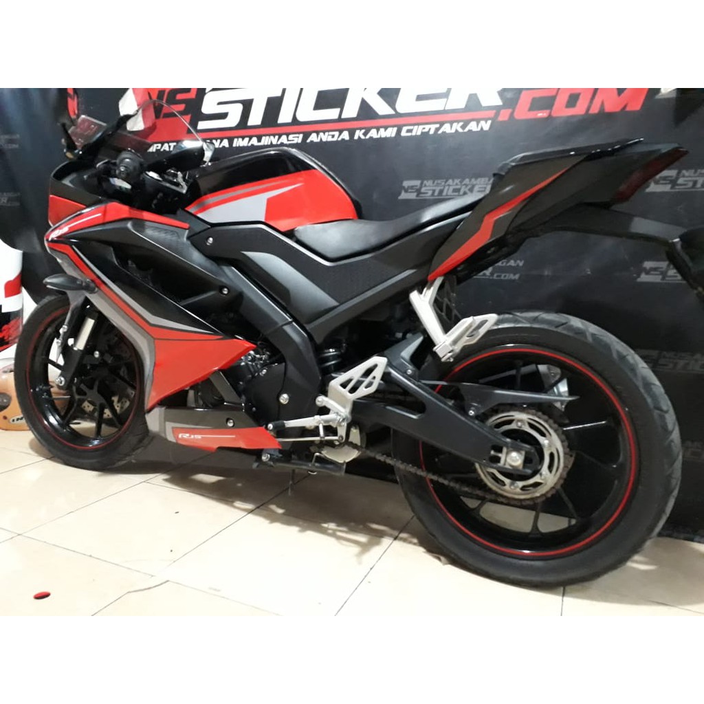 Decal Stiker R15 V3 Hitam Merah