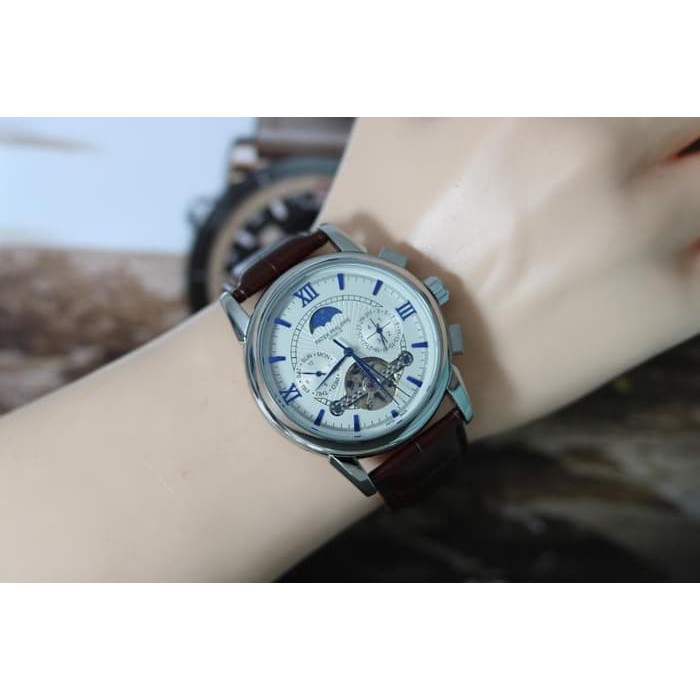 JAM TANGAN PRIA PATEK PHILIPPE AUTOMATIC CHRONO ACTIVE (ADA 2 WARNA) - I DARK BRWN S