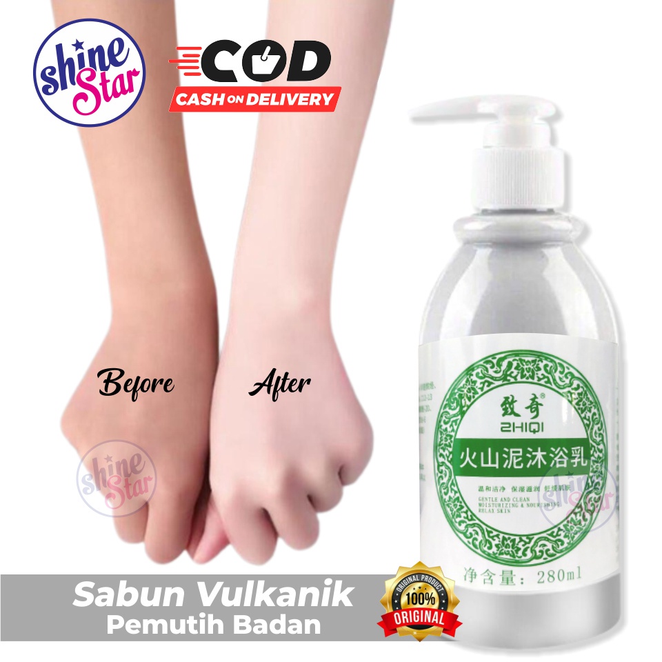 SHINE STAR - Zhiqi Sabun Whitening Lumpur Vulkanik Pemutih Badan - Volcanic Mud Bath 280ml