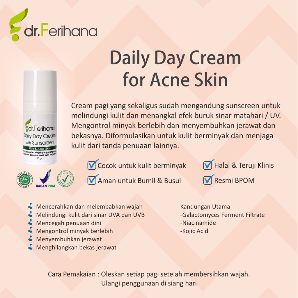 (dr. Ferihana) Day Cream Premium Whitening Acne