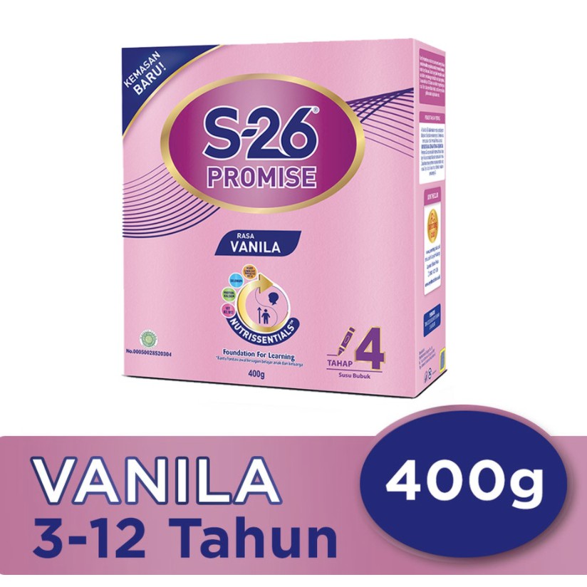 

Susu Formula S26 Promise Tahap 4 Usia 3-12 Tahun - 400gr / 700gr