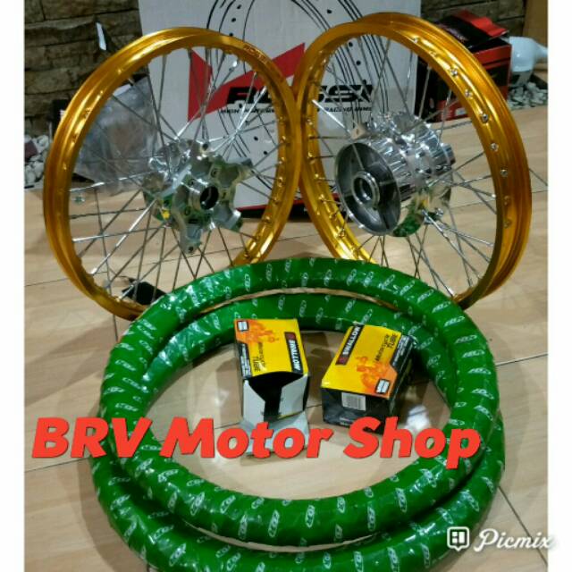 Sepaket Velg Jari Jari Cb 150 Old - CB 150 New - CBR 150 - CBR 150 Led Ples Ban Full Set Ring 17