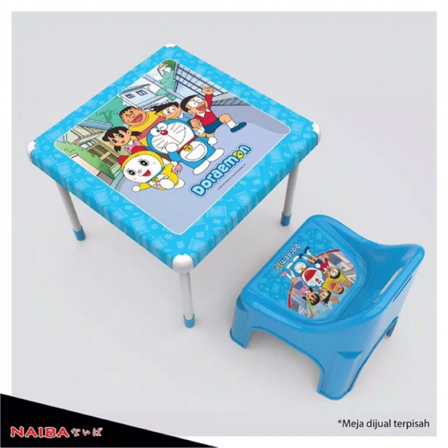 Meja belajar anak dan kursi 1 set Gambar Kartun