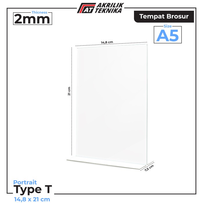 

ORGANIZER-DOCUMENT- TEMPAT BROSUR / TENT HOLDER / TENT CARD AKRILIK DISPLAY 2 SISI A5 -DOCUMENT-