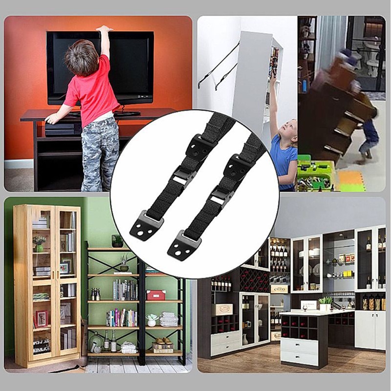 Strap Pengaman tv / Furnitur Bahan Metal Heavy Duty Untuk Keamanan Bayi