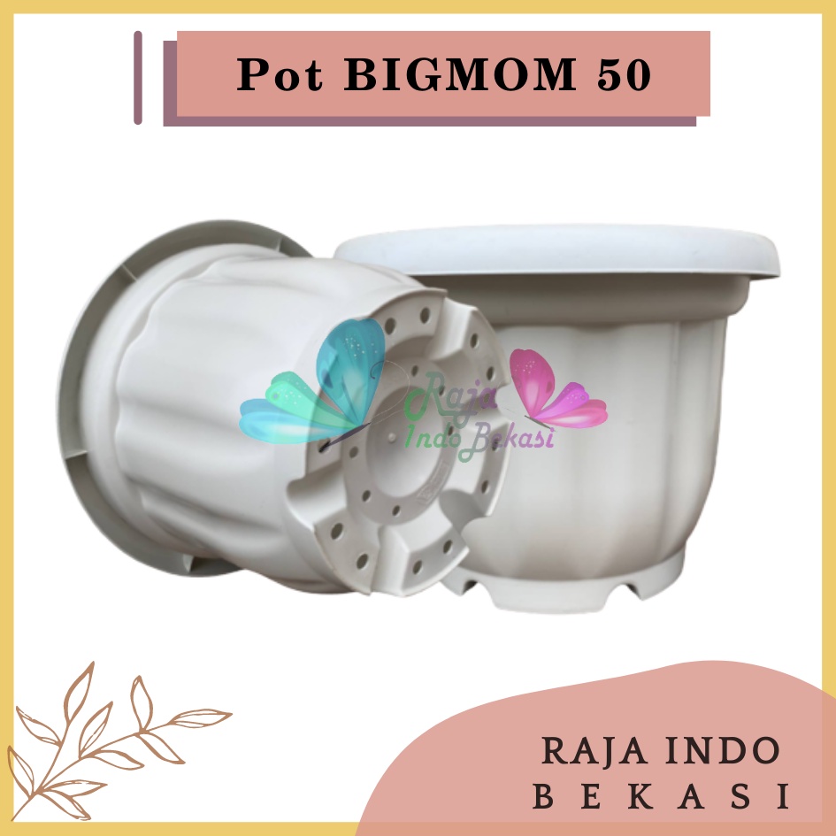 ONLY SAMEDAY AND INSTAN Pot BIGMOM 50 Putih - Pot Besar Jumbo 50cm Pot Besar Plastik Bahan Tebal - Pot Besar Jumbo 100cm 50cm 40cm Putih Tinggi Hitam