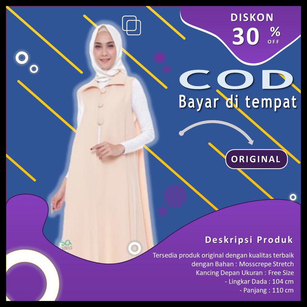  BISA COD BAJU  CEWEK ATASAN MUSLIM OUTERWEAR WANITA 