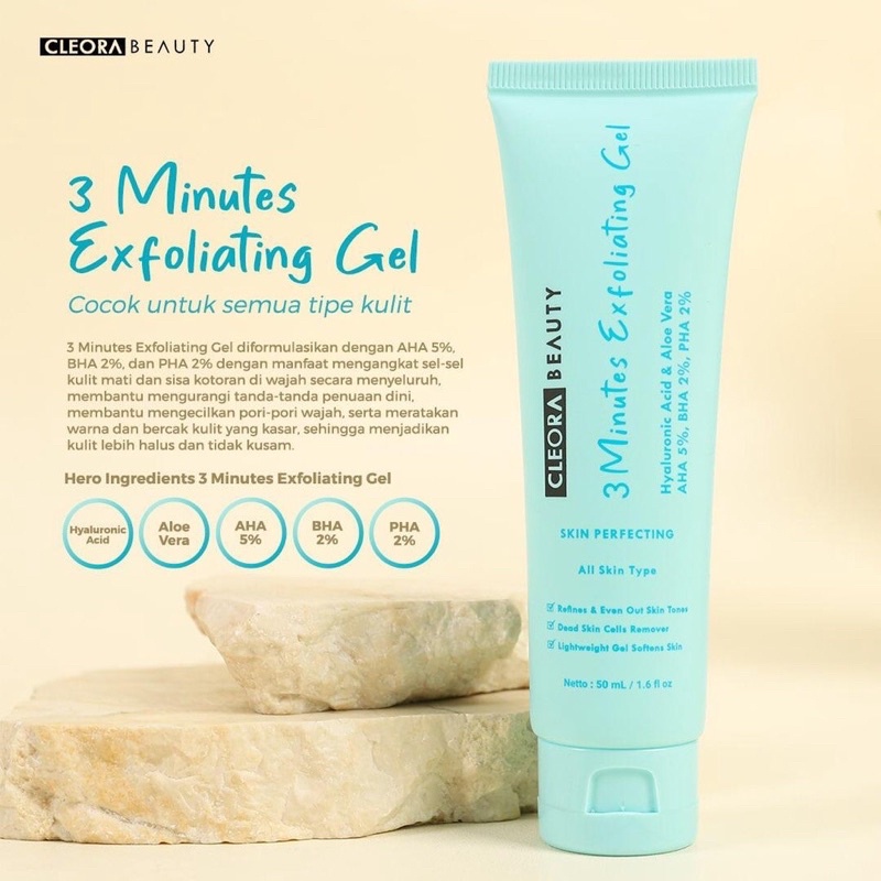 (BISA COD) [READY STOCK] CLEORA BEAUTY 3 MINUTES EXFOLIATING GEL