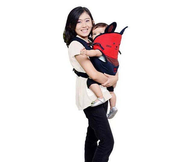 Gendongan bayi ransel kelinci momsbaby / gendongan ransel depan lucu / gendongan rangsel mombaby