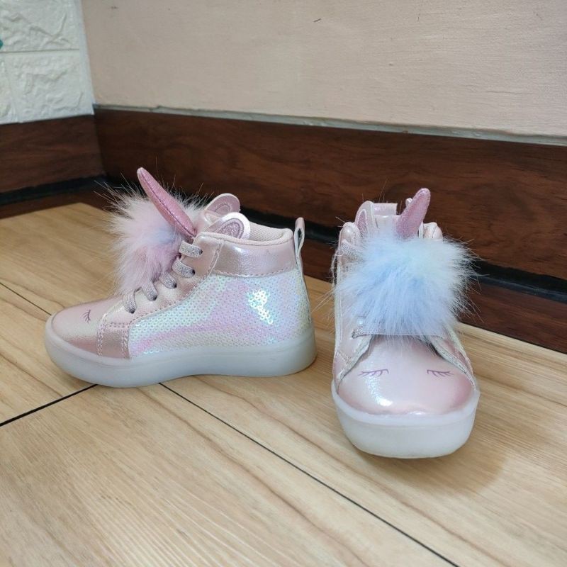 SALE Sepatu Boots Unicorn Anak LED Import Ori Primark UK/ Girl Boots Primark