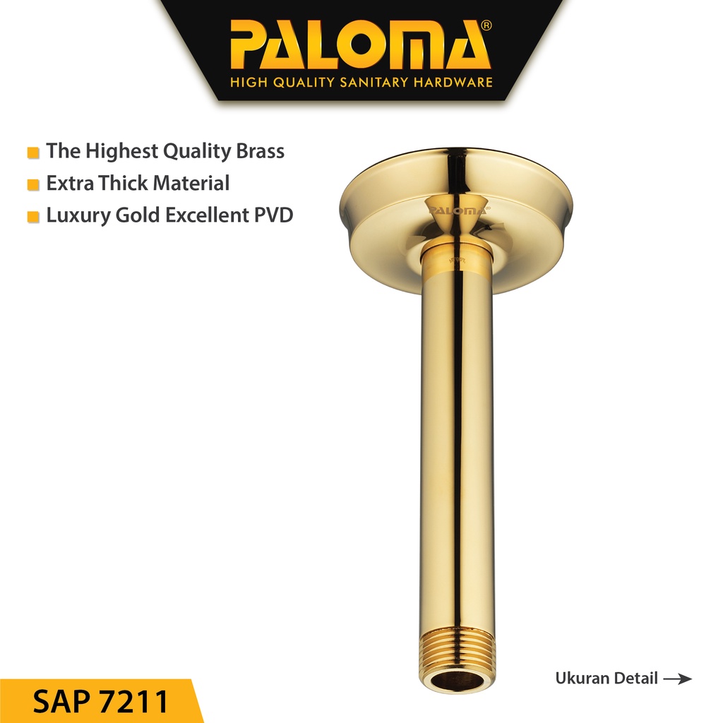 PALOMA SAP 7211 Ceiling Shower Arm Pipa Rainshower Headshower Plafon