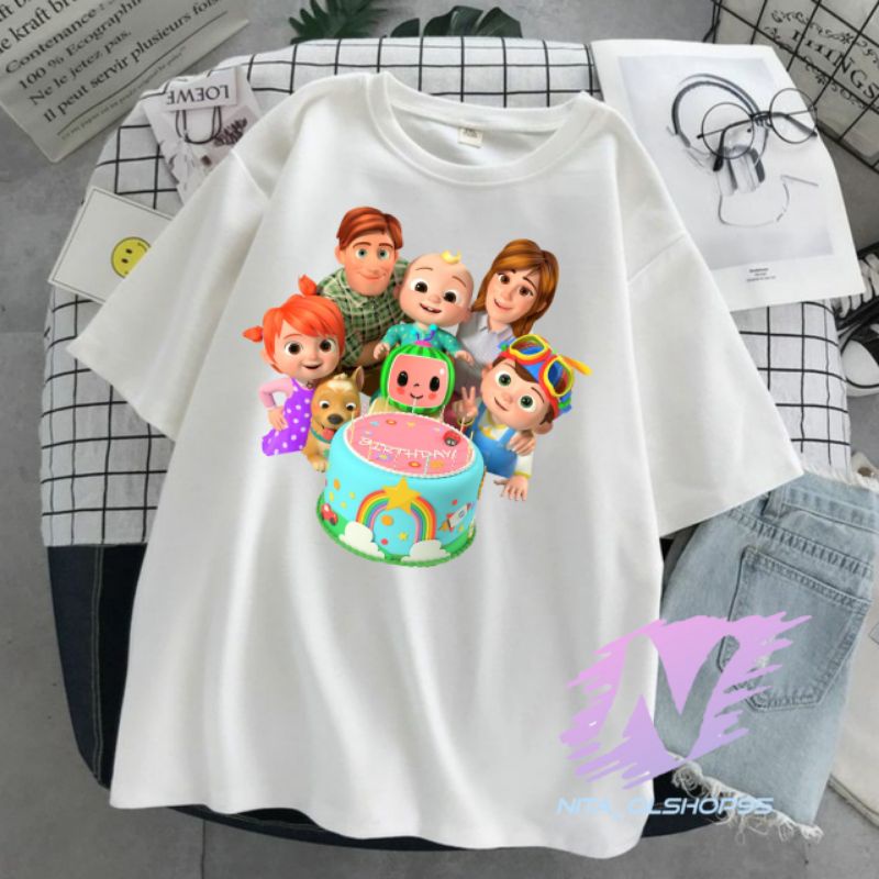 kaos anak cocolemon happy birthday serial