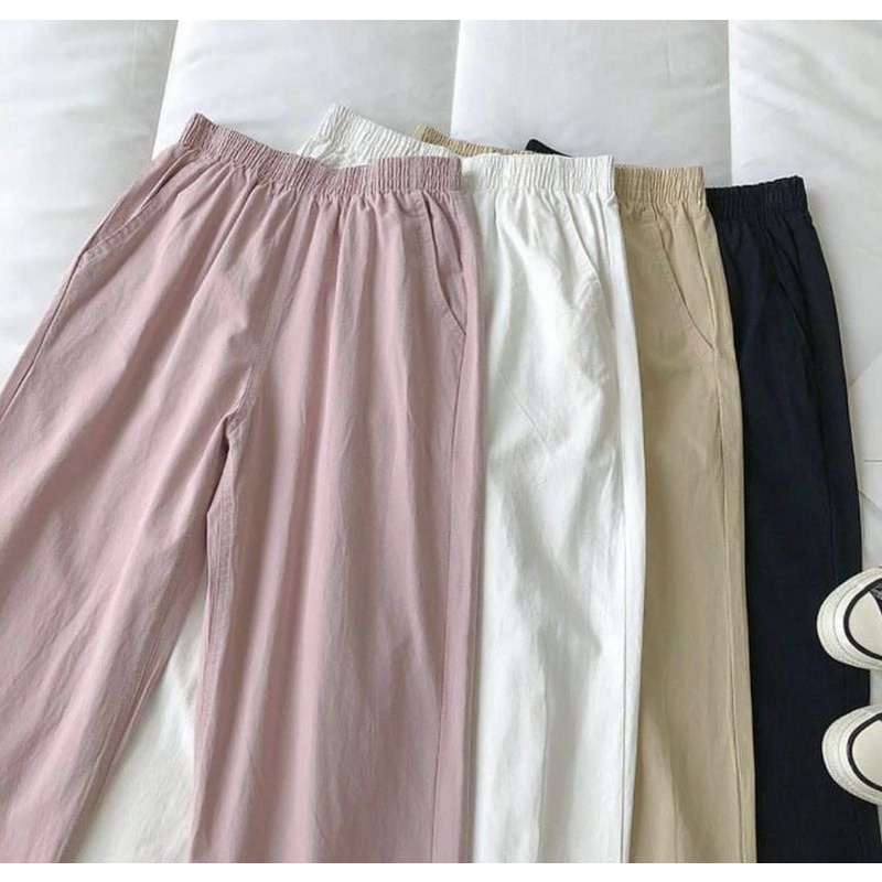 PAKAIAN WANITA YAZHE PANTS CELANA PANJANG COTTON LINEN PREMIUM