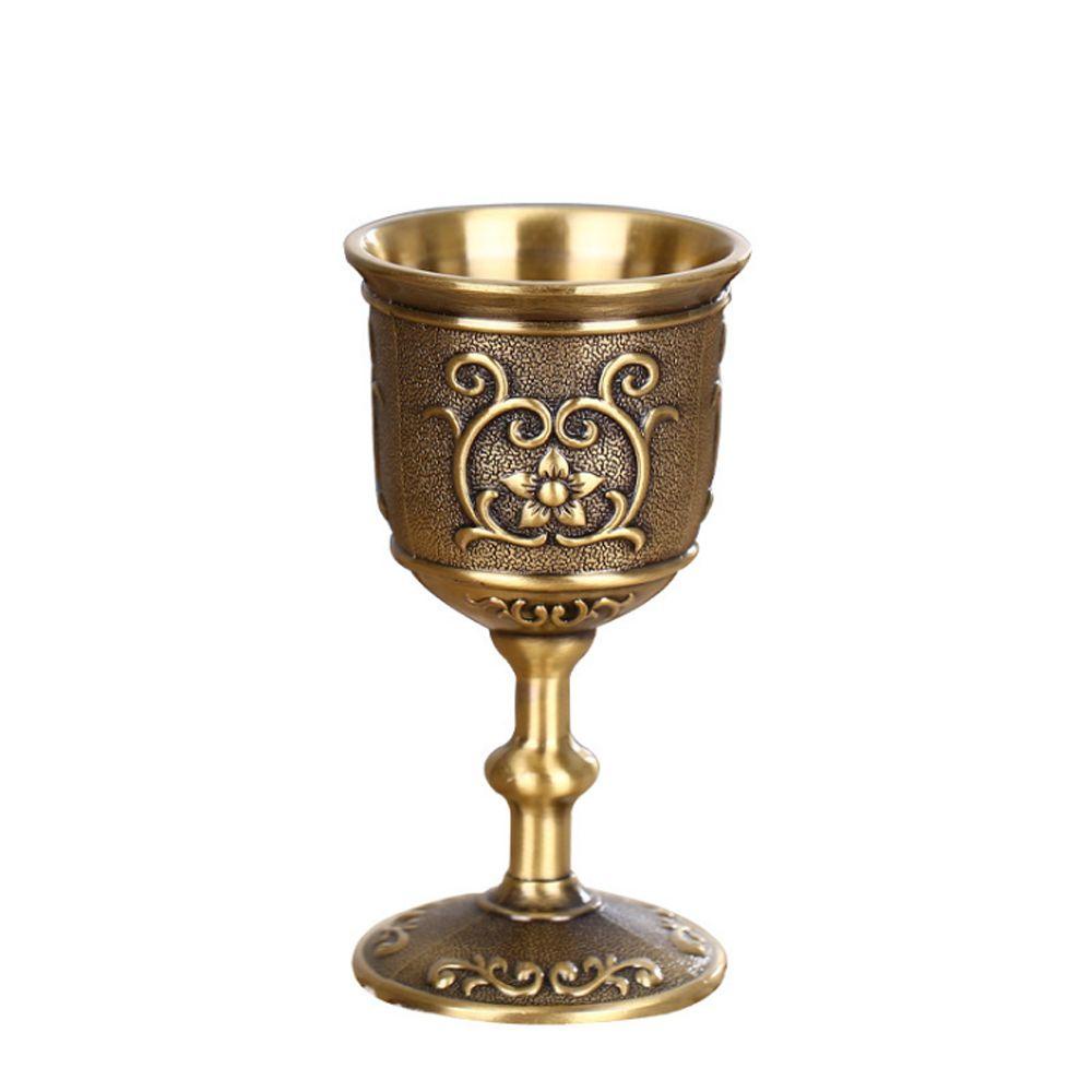 TOP Wine Goblet Motif Bunga Logam Timbul Gelas Anggur Eropa Gelas Anggur Timbul