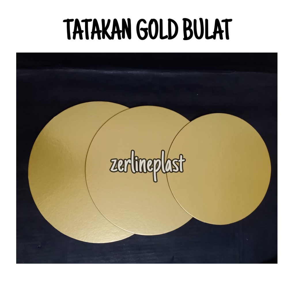 Cake Board BULAT GOLD / Alas Kue Tart GOLD / Tatakan Kue