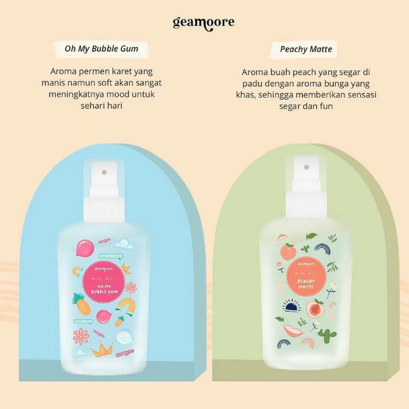 BODY MIST | GEAMOORE | PARFUM BADAN | MENGURANGI BAU BADAN