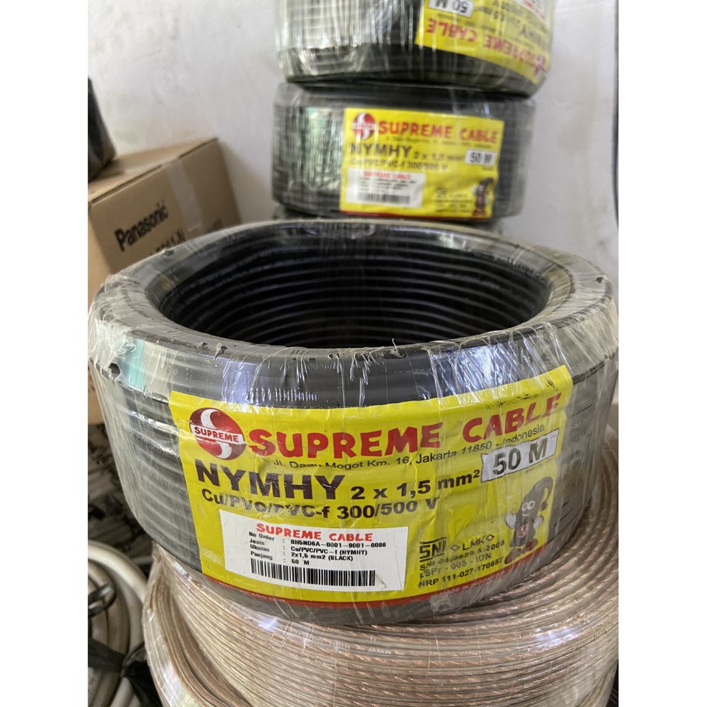 Kabel supreme serabut / nyyhy 2x1.5 10 METER