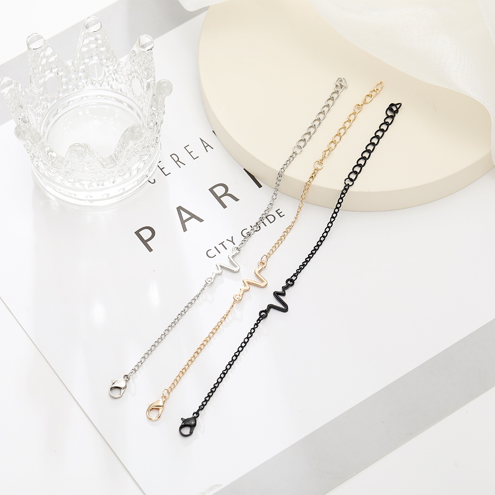 Korean Gold Silver Wave Chain Bracelet Fashion Adjustable Bracelets Women Jewelry Accessories