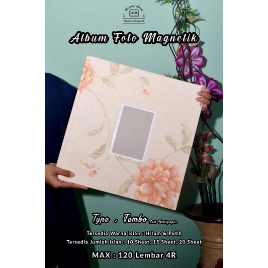 Album Foto Magnetik Jumbo Lubang 4R Full Motif/Vinyl (1 Lusin)