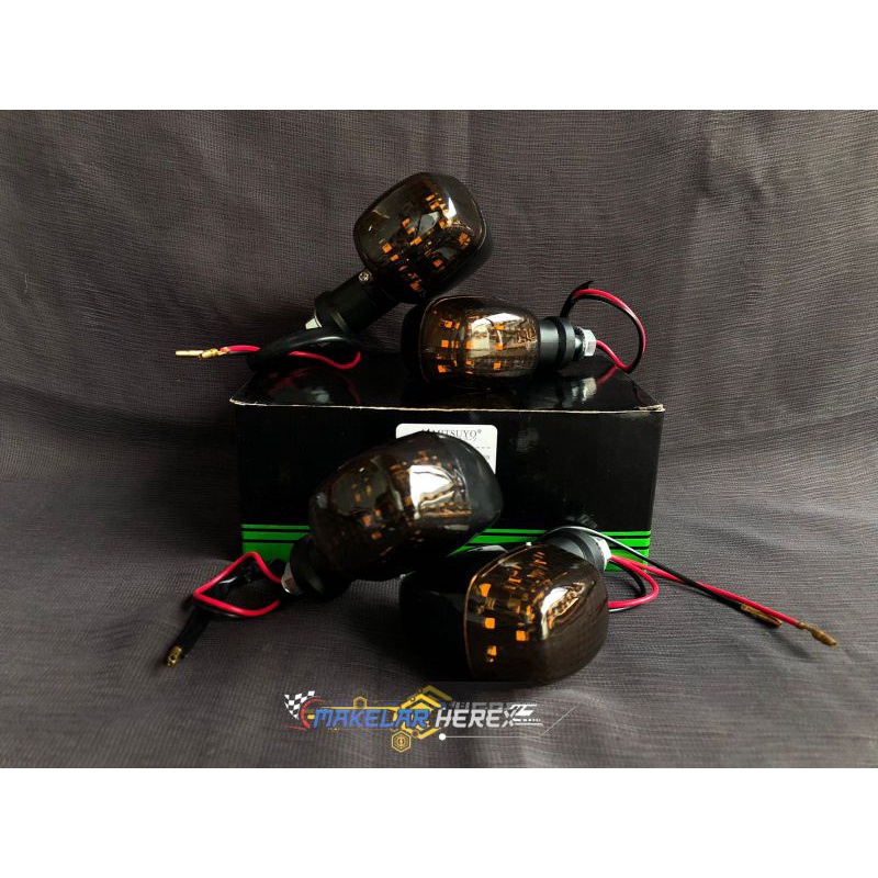 sein reteng riting ninja RR LED kaca smoke ninja 150 RR R SS mitsuyo copy ori