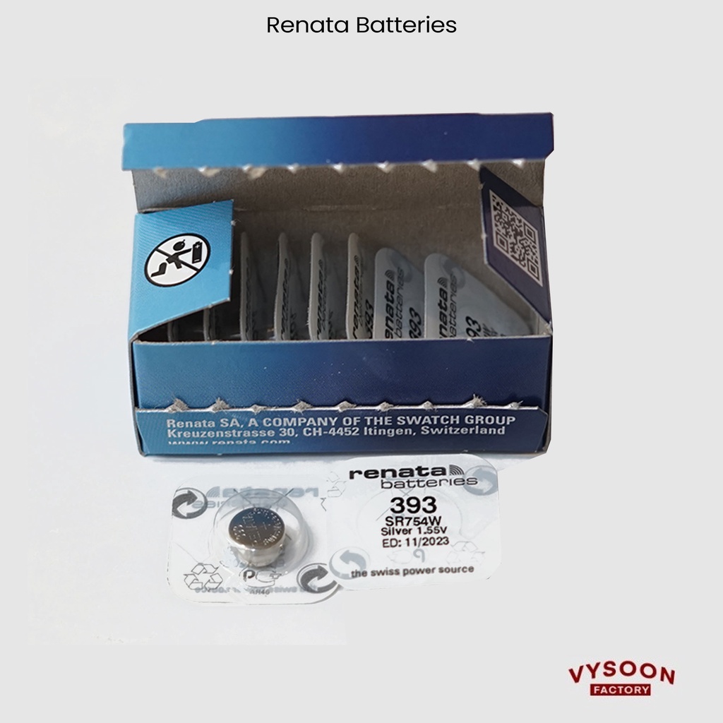 Baterai Battery Kancing Renata 393 Renata SR754SW SR 754 SW 1.55v Ori