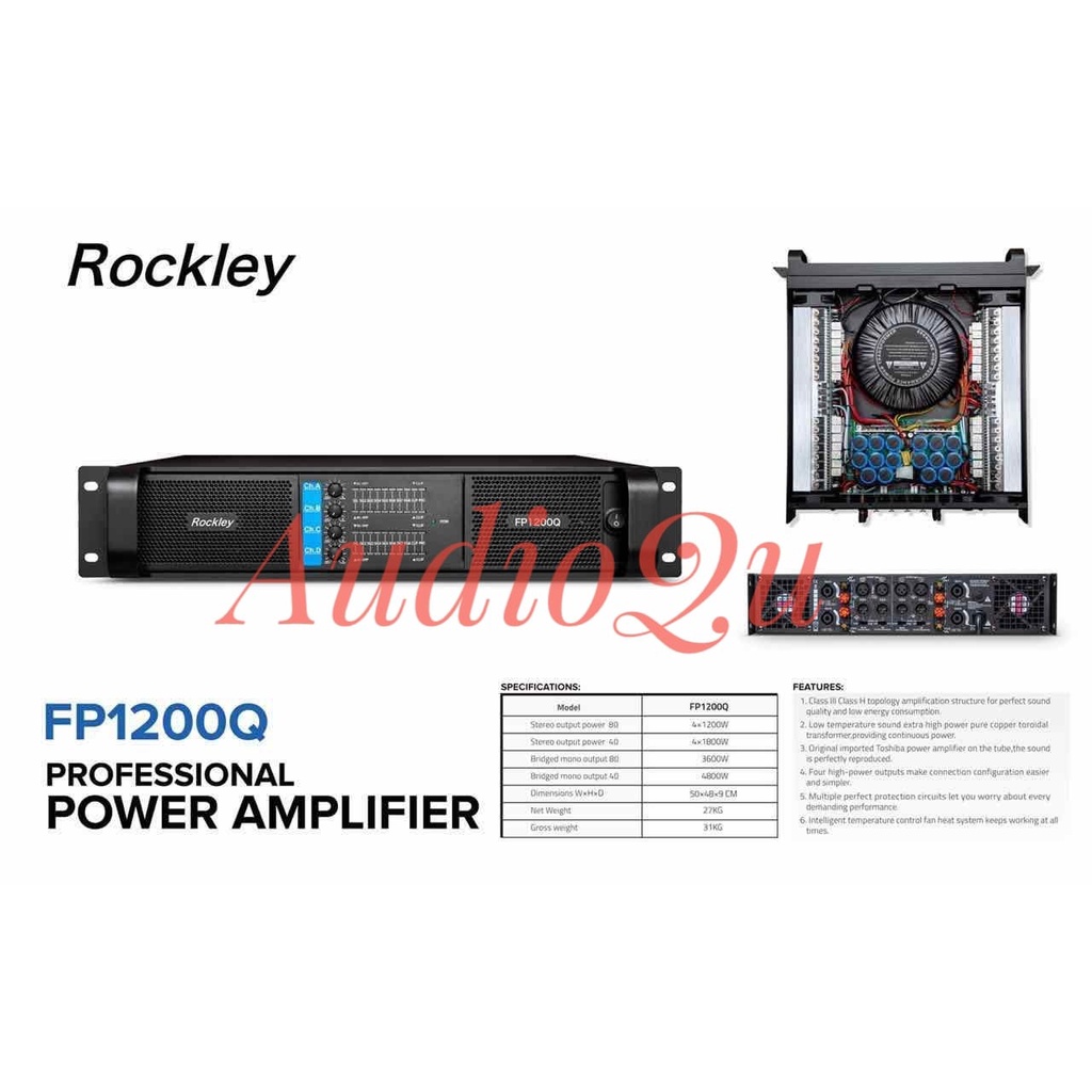 POWER AMPLIFIER ROCKLEY FP1200Q ROCKLEY FP 1200Q CLASS H FP 1200 Q