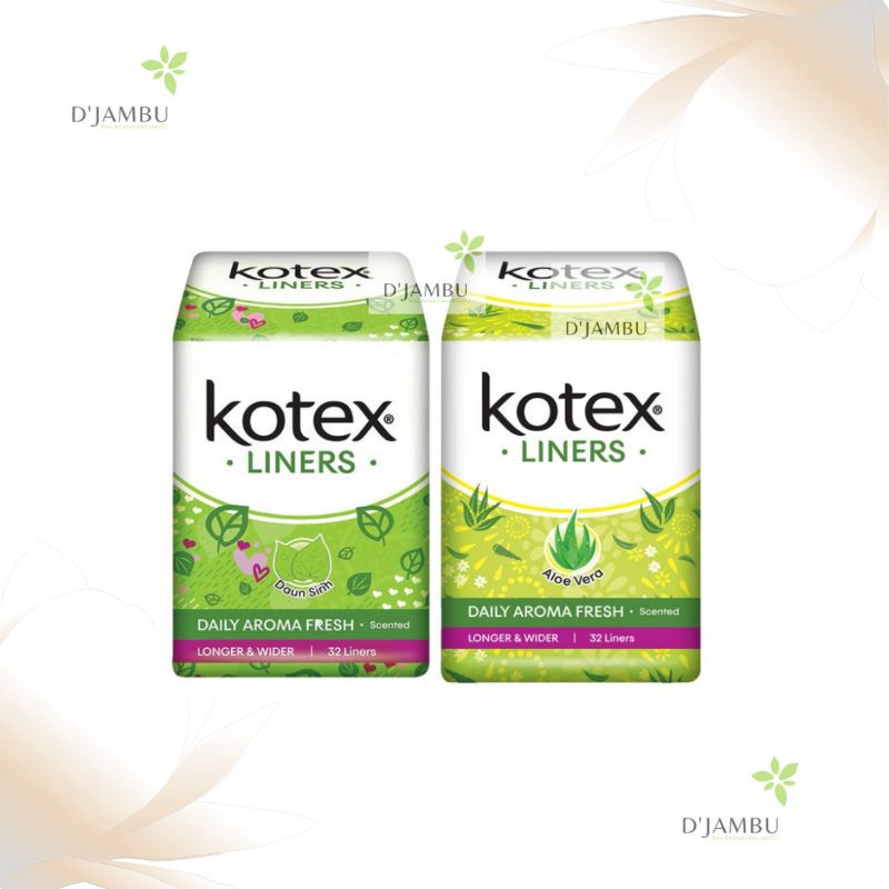 Zainosikon Kotex Fresh Liners Longer & Wider Panty Liner Pembalut 32'S