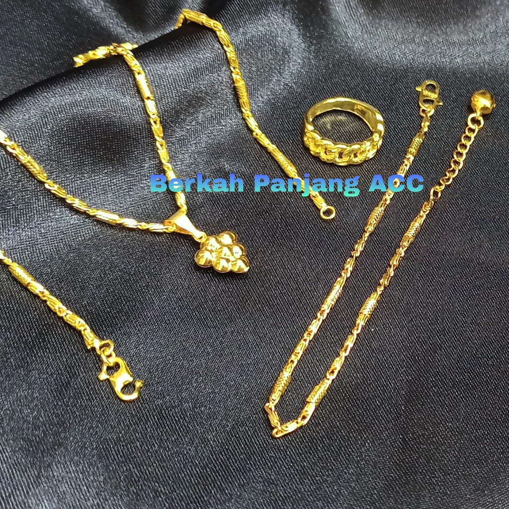 TERKINI SET BAMBU KUNING ELEGAN LAPIS EMAS DUBAY