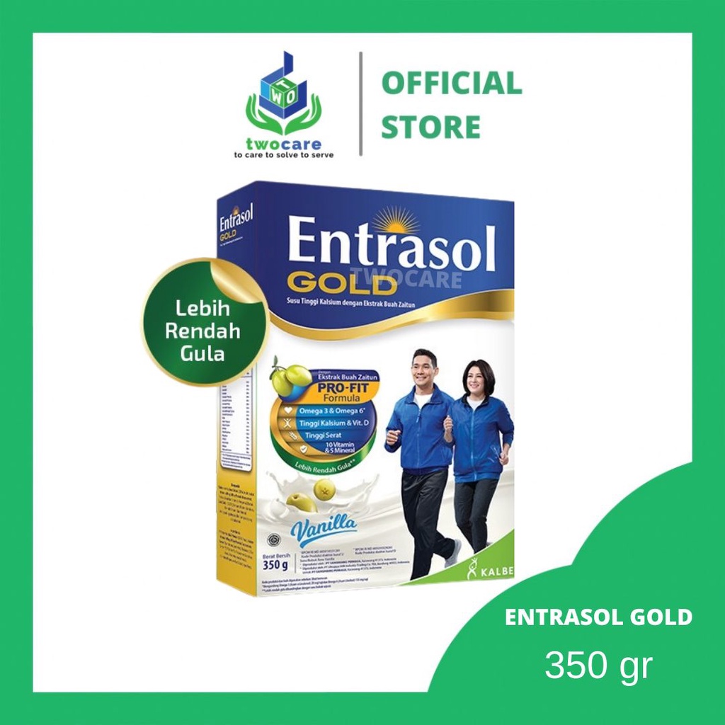 Entrasol Gold Vanila Coklat Original 350 gr - Susu Lansia