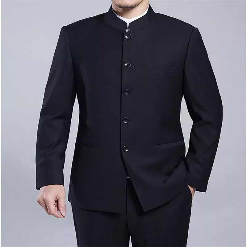 SETELAN BLAZER COWOK SLIMFIT KIYOSHI BLACK 2IN1 INCLUDE CELANA HIGH TWIST LEBIH HEMAT