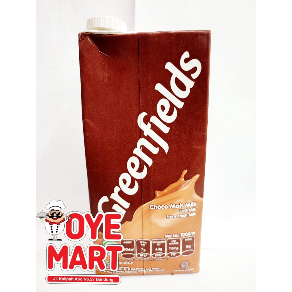 GREENFIELDS CHOCO MALT MILK 1LITER / SUSU UHT RASA COKLAT