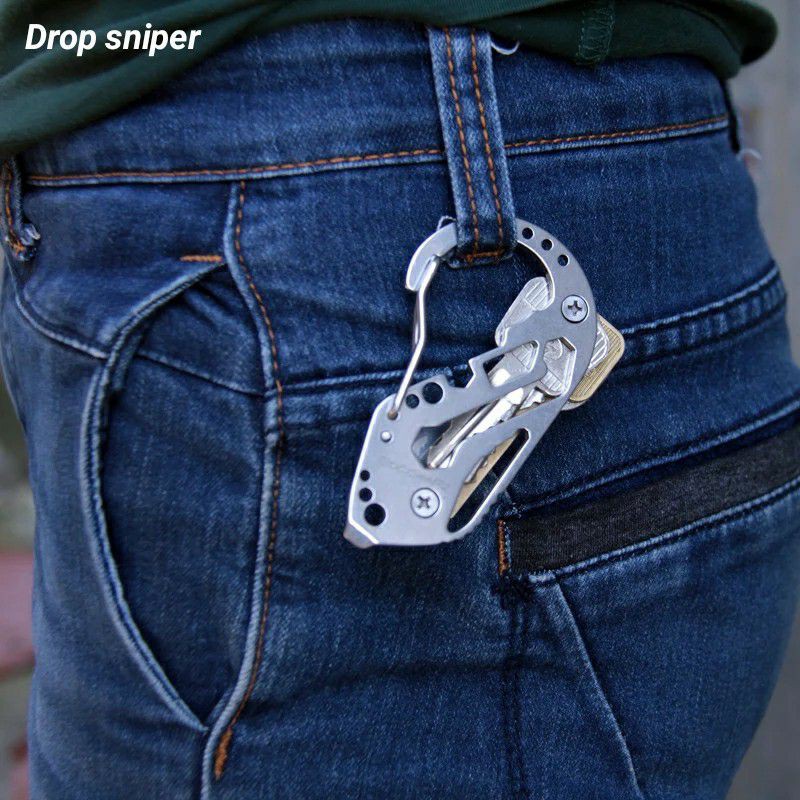 EDC Gantungan Kunci Multifungsi Outdoor Equipment Multifunction Quickdraw Belt Guard Key Holder