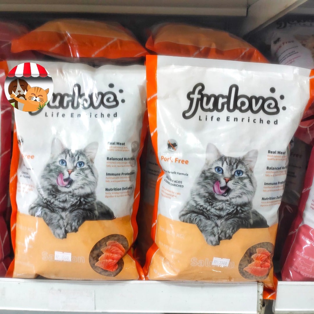 Makanan Kucing Furlove Salmon All Life Stages 1kg Semua Usia Kucing