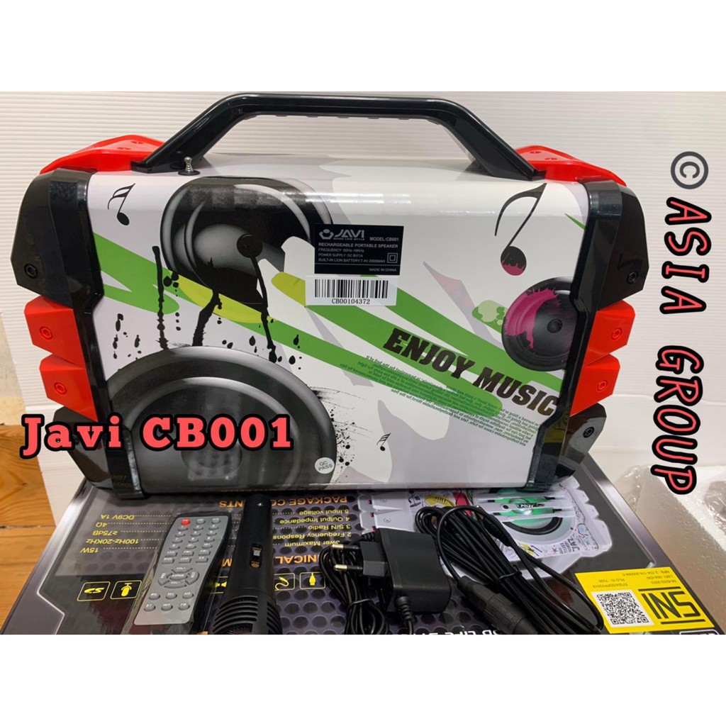 PROMO~Speaker Javi CB001 Speaker Portable USB Javi BONUS MICROPHONE (suport radio fm usb micro-sd)