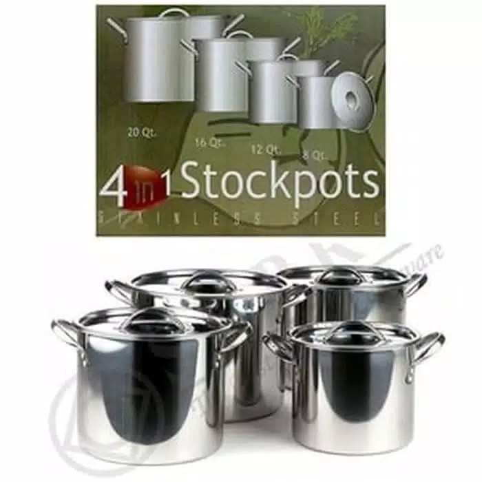 SUPRA Stock Pot 4IN1+Steamer-Non Steamer/Panci Stainless Kukusan SUPRA