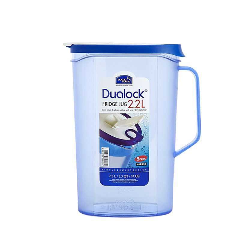 Lock n Lock Dualock Water Jug Bottle 2.2L/2.6L HAP792 HAP794 - Fridge Jug Pitcher Lock&amp;Lock Botol Air